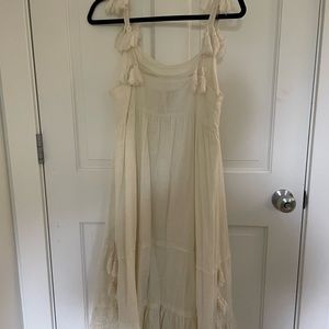 Z & L white dress with tassels